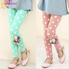 Factory Wholesale Price Girl Fashion Appliqued Spotted Children Pants